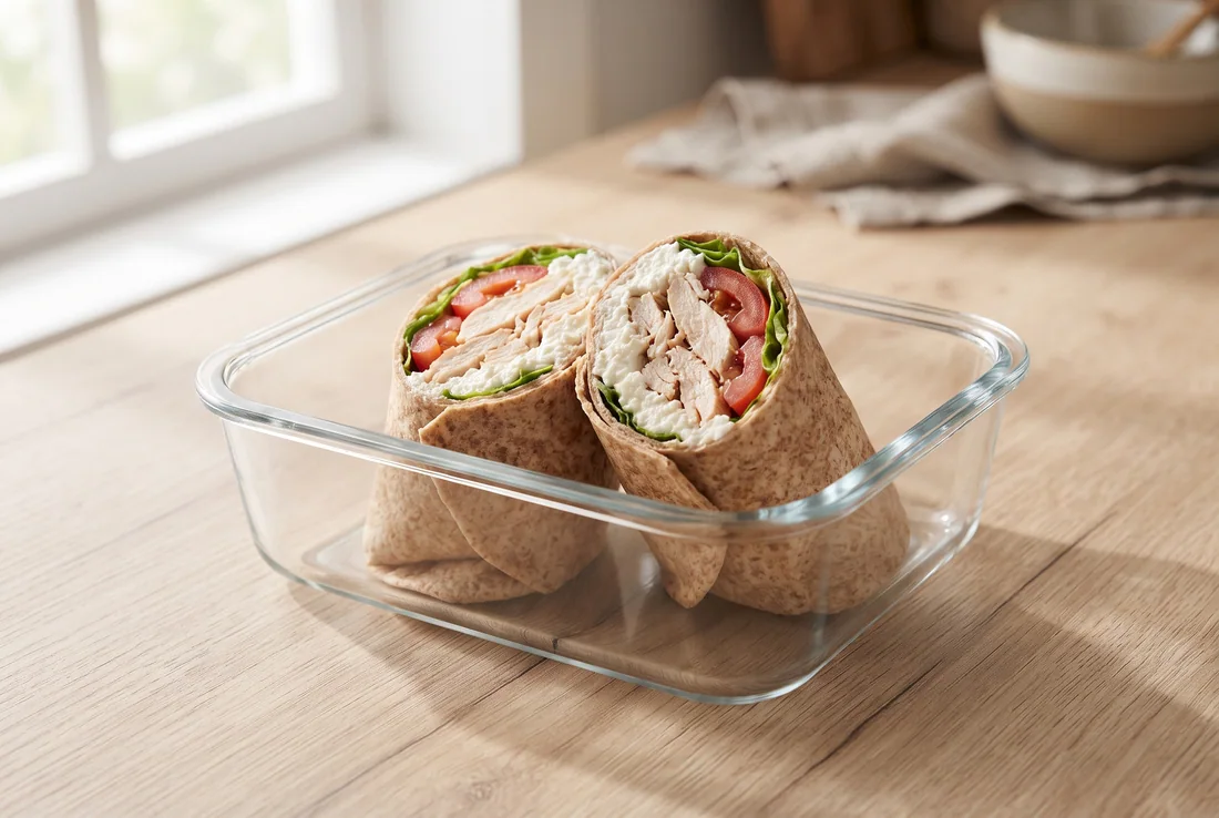 Wrap integral de frango e ricota